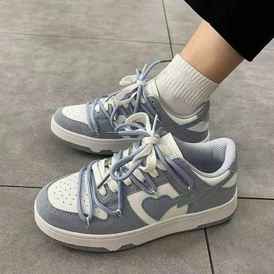 Μόδα αθλητικά παπούτσια Breathable Love Couple Lace Up Outdoor Casual Low Vulcanized παπούτσια Αντιολισθητικά Running 2023 Νέα γυναικεία αθλητικά παπούτσια