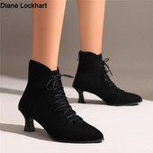 Sügistalvised kõrged kontsad, naiste saapad