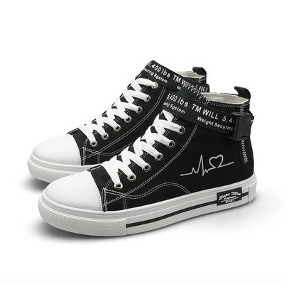 TUINANLE Βουλκανιζέ Παπούτσια Αθλητικά Γυναικεία Παπούτσια με κορδόνια Casual Καμβά Μέγεθος 35-44 Αναπνεύσιμα ψηλά ανδρικά παπούτσια Tenis Feminino