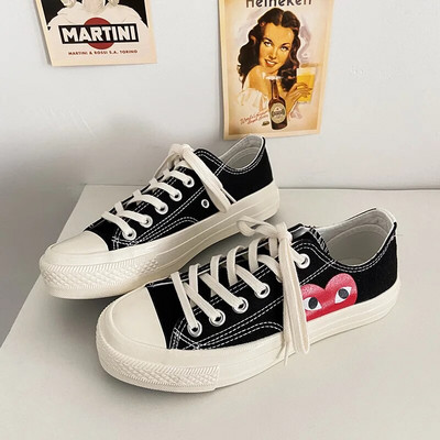 Moteriški batai Replica Love Aukšti drobiniai batai Moteriški vulkanizuoti batai Suvarstomi bėgimo moteriški laisvalaikio sportbačiai Zapatos De Mujeres