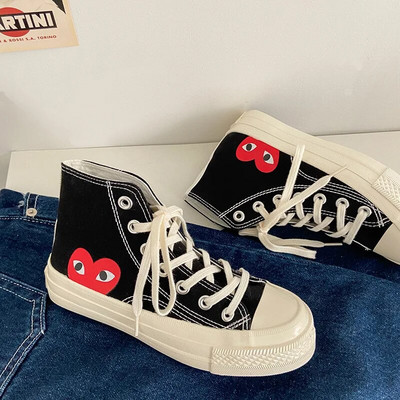 Moteriški batai Replica Love Aukšti drobiniai batai Moteriški vulkanizuoti batai Suvarstomi bėgimo moteriški laisvalaikio sportbačiai Zapatos De Mujeres