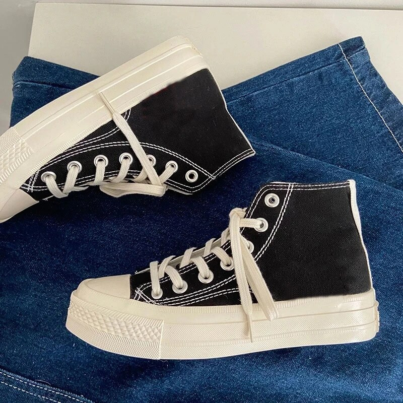 Moteriški batai Replica Love Aukšti drobiniai batai Moteriški vulkanizuoti batai Suvarstomi bėgimo moteriški laisvalaikio sportbačiai Zapatos De Mujeres