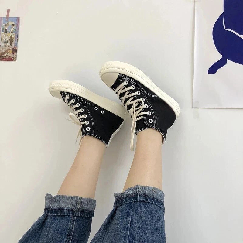 Moteriški batai Replica Love Aukšti drobiniai batai Moteriški vulkanizuoti batai Suvarstomi bėgimo moteriški laisvalaikio sportbačiai Zapatos De Mujeres