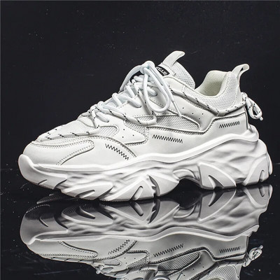 Meeste 2023. aasta uued hingavast võrgust spordijalatsid Paksu tallaga mood vabaajajalatsid Moodsad vabaajajalatsid õues Moodsad meeste jooksujalatsid, meeste tossud