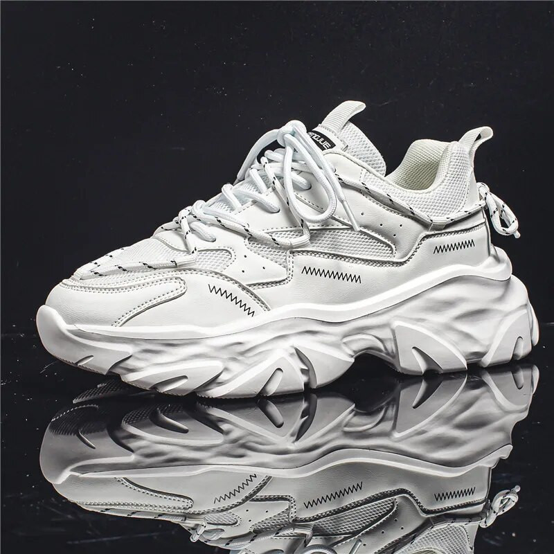 Meeste 2023. aasta uued hingavast võrgust spordijalatsid Paksu tallaga mood vabaajajalatsid Moodsad vabaajajalatsid õues Moodsad meeste jooksujalatsid, meeste tossud