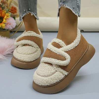 Tople pamučno podstavljene cipele od janjeće vune Ženske 2023. Nove ravne, deblje plišane zimske čizme Ženske neklizajuće debele gležnjače čizme za snijeg