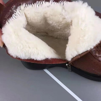 PU Δερμάτινες βελούδινες μπότες Martin για Γυναικείες Μονόχρωμες Γυναικείες μπότες χιονιού με ζεστή μόνωση Αντιολισθητικά casual υποδήματα