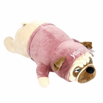 Играчка Ahelos, Куче с блузка, Тип възглавница, 70 см.