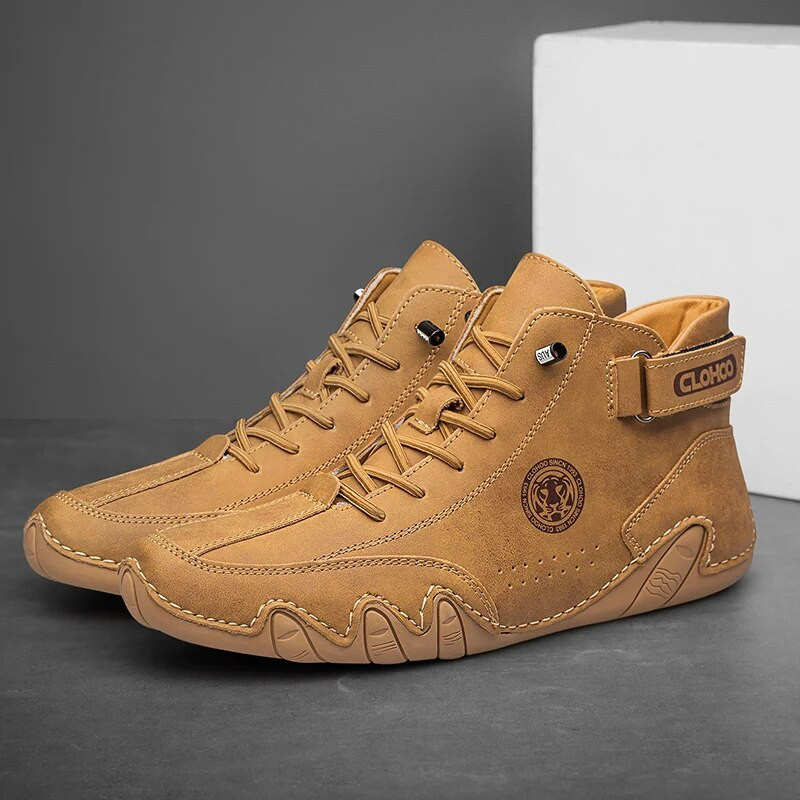 Vyriški odiniai aulinukai minkštu padu patogūs britiški vyriški batai