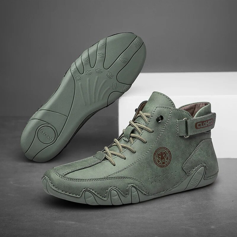 Vyriški odiniai aulinukai minkštu padu patogūs britiški vyriški batai