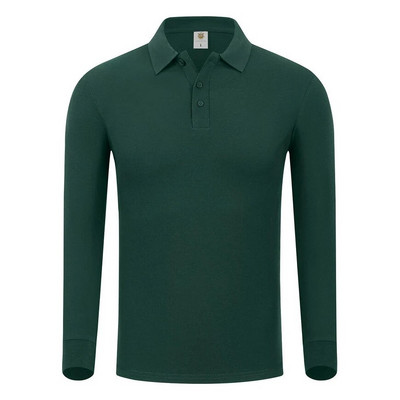 Pulover majica Muška golf polo odjeća Jesen Zima Majice dugih rukava na rever Jednobojne Polo majice s gumbima za žene Prilagodljiv logotip