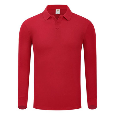 Pulover majica Muška golf polo odjeća Jesen Zima Majice dugih rukava na rever Jednobojne Polo majice s gumbima za žene Prilagodljiv logotip