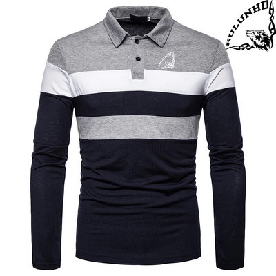 Kevadsuvi meeste pikkade varrukatega trükitud polosärk