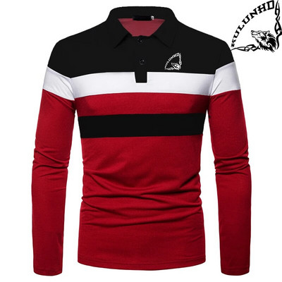 Kevadsuvi meeste pikkade varrukatega trükitud polosärk