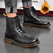 Palussaapad Meestele Talvised Nahast Mootorratas Gooti Ohutus Jaht Vabaaja soojad väljas Lumesaapad Tööpaari kleit naistele