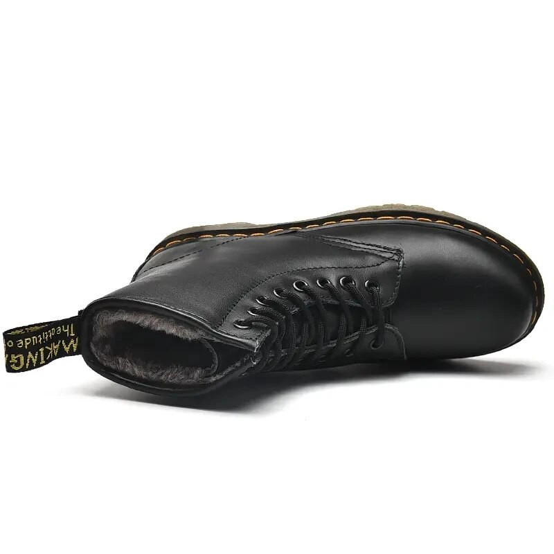 Palussaapad Meestele Talvised Nahast Mootorratas Gooti Ohutus Jaht Vabaaja soojad väljas Lumesaapad Tööpaari kleit naistele