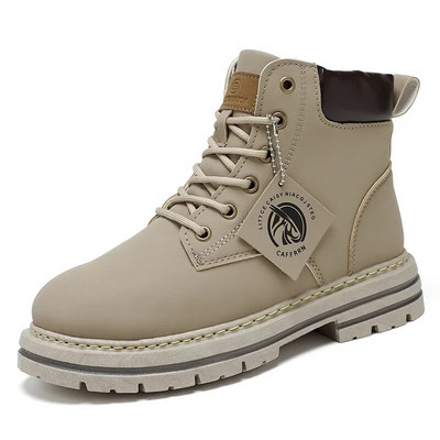 Meeste Martini saapad, nööriga talv, must, vaba aja veetmiseks sobivad meeste vabaaja saapad libisemiskindlad trendi kummist meeste lamedad saapad