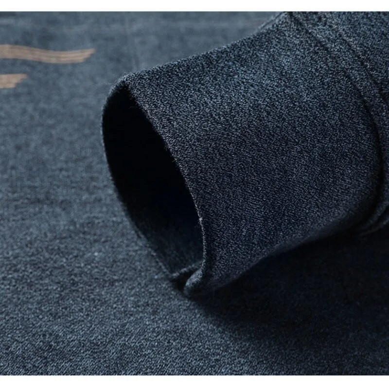 Kevadine ja sügisene meeste pullover revääritriibuline kontrastne pikkade varrukatega puhkuse T-särk Polo Bottom Mood vabaaja pidulikud topid