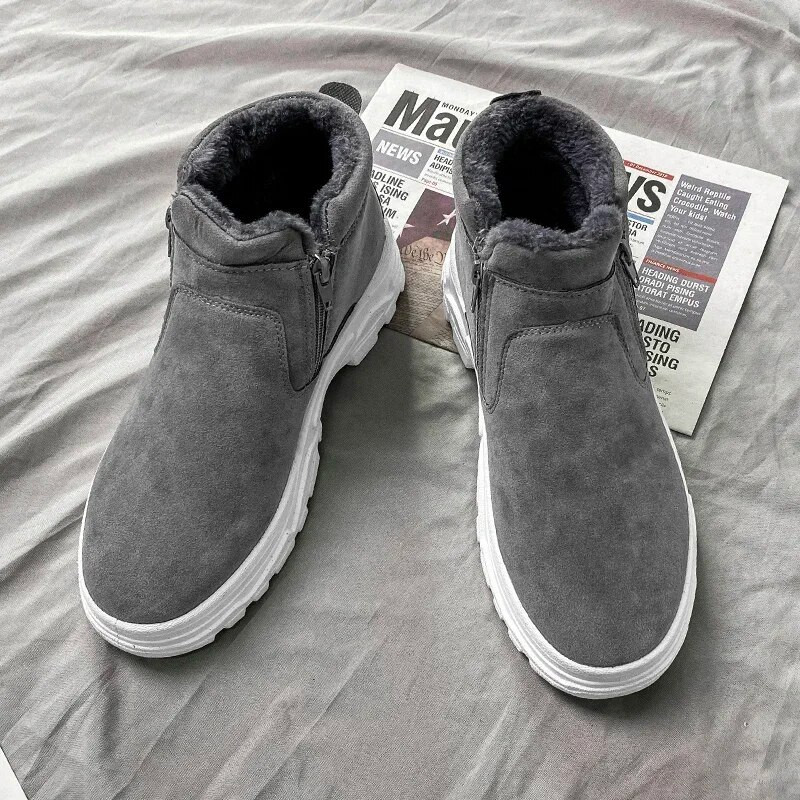 Meeste talvesaapad High Top Plus Velvet Outdoor Soovitatav ümmargune nina elastne Mugav veekindel libisemisvastane kulumiskindel