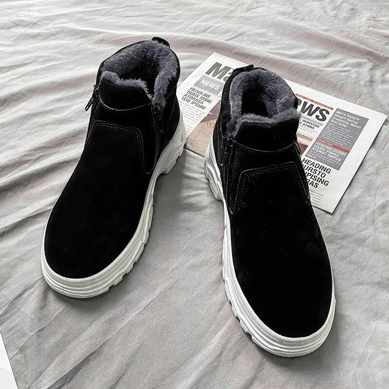 Meeste talvesaapad High Top Plus Velvet Outdoor Soovitatav ümmargune nina elastne Mugav veekindel libisemisvastane kulumiskindel