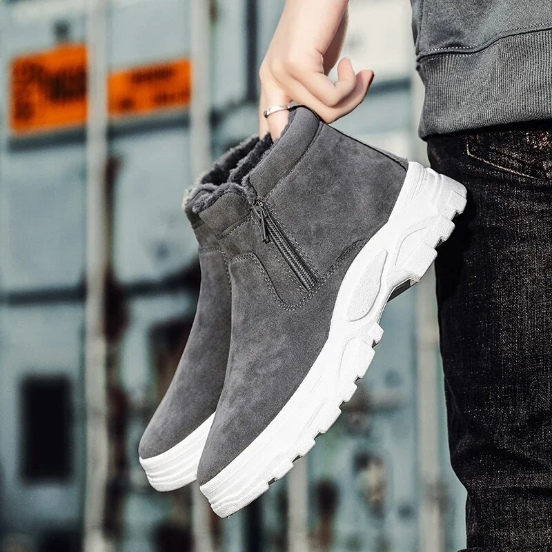 Meeste talvesaapad High Top Plus Velvet Outdoor Soovitatav ümmargune nina elastne Mugav veekindel libisemisvastane kulumiskindel