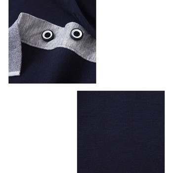 Пролетно-лятни маркови ризи за мъже Поло Оригинални луксозни дизайнерски плътни памучни копчета с дълъг ръкав Ежедневни топове с V-образно деколте
