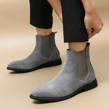 Νέες γκρι μπότες Chelsea για άνδρες Flock Business Ανδρικές μπότες αστραγάλου Μπότες Cowboy Χειροποίητες ανδρικές μπότες Μέγεθος 38-46 Δωρεάν αποστολή