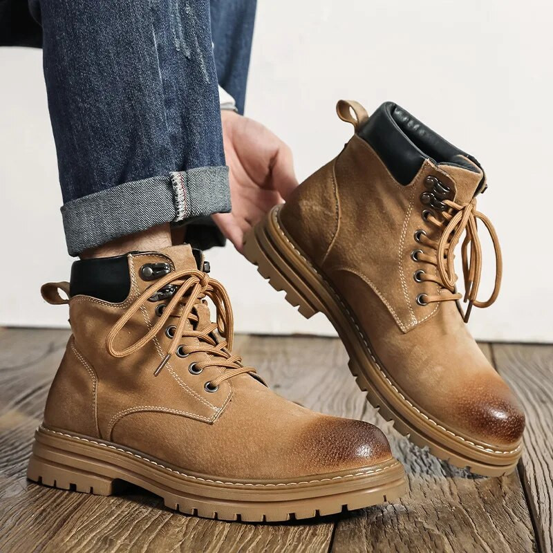 Marka muških čizama, udobne, vrhunske kvalitete, klasične modne gležnjače 2023