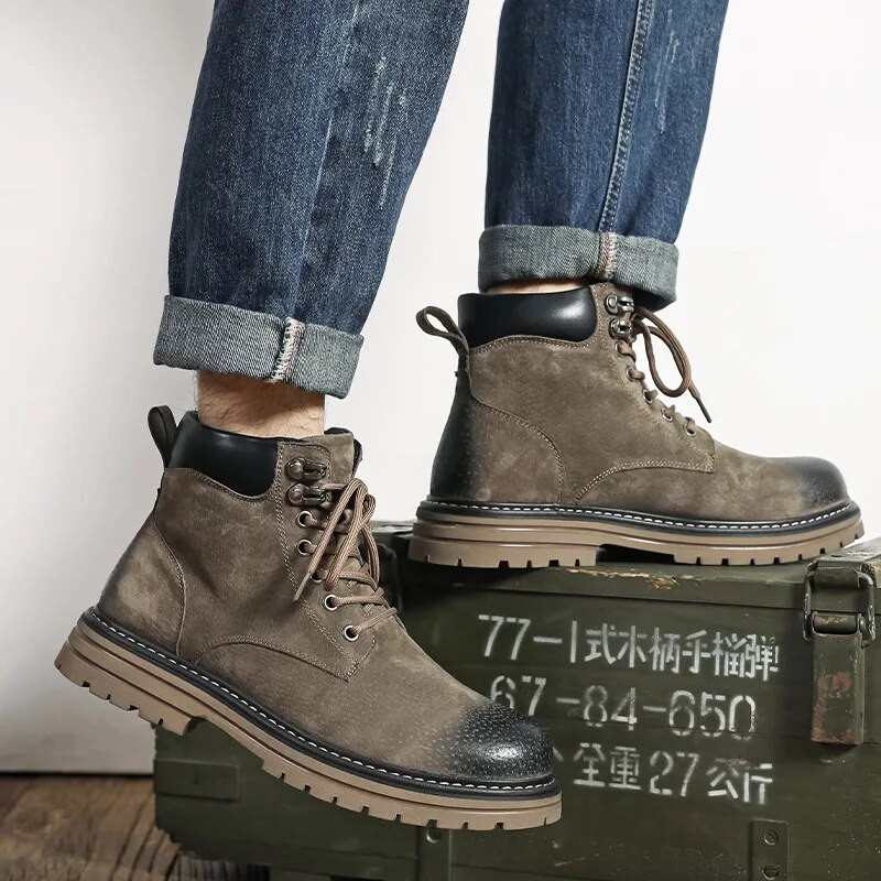 Marka muških čizama, udobne, vrhunske kvalitete, klasične modne gležnjače 2023