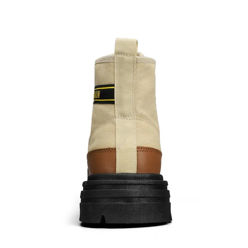 Pehmed kõrge lõikega Martini saapad, varbaosaga kokkupõrkevastased tööriided, suured vedurisaapad, suured kollased saapad, matkajalatsid