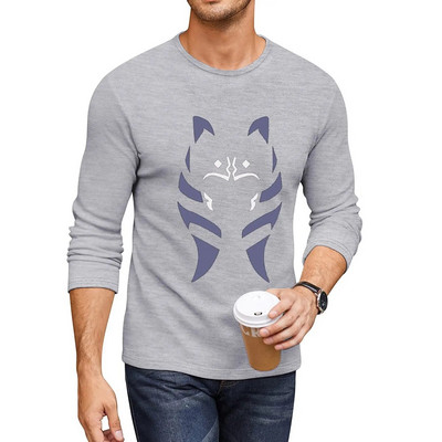 Uus Ashoka Tano pikk T-särk armsad topid spordifänn t-särgid graafiline t-särk meeste treeningsärk