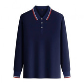 Uus moodne Solid meeste polosärk pikkade varrukatega kevadine vabaaja teesärk Korea stiilis meeste polosärk Trüki LOGO Custom