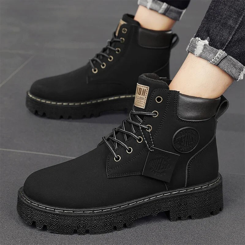 Vyriški batai 2023 m. rudens žiemos mada Priežastys Batai Batai Siuvinėjimas Vyriški Patvarūs Padas Vyriški batai Nauji klasikiniai vyriški batai