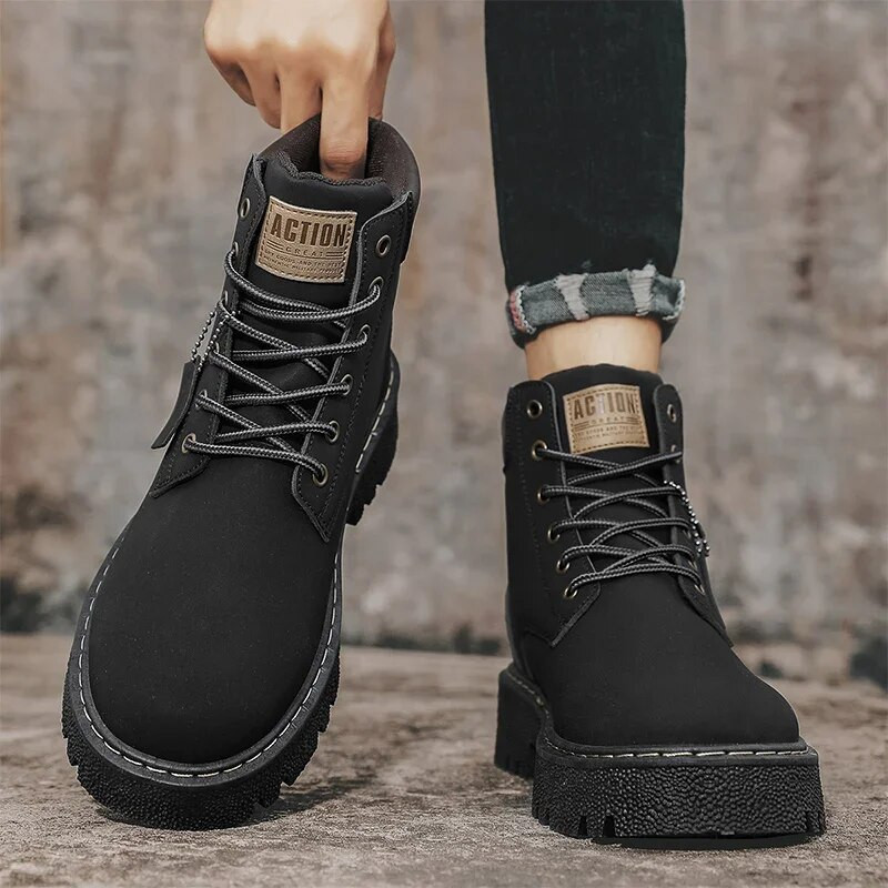 Vyriški batai 2023 m. rudens žiemos mada Priežastys Batai Batai Siuvinėjimas Vyriški Patvarūs Padas Vyriški batai Nauji klasikiniai vyriški batai