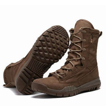 Ανδρικές μάρκες Military δερμάτινες μπότες Special Force Tactical Desert Combat Ανδρικές μπότες Υπαίθρια παπούτσια Μποτάκια ψηλά παπούτσια