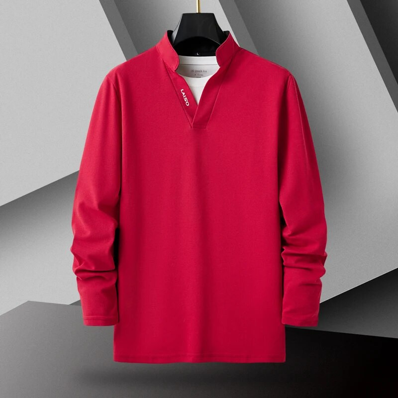 2023 m. naujos mados prekės ženklo polo marškinėliai Vyriški laisvalaikio korėjietiški vienspalviai viršutiniai marškinėliai ilgomis rankovėmis Vyriški vasariniai polo marškinėliai Vyriški marškinėliai 6XL 7XL