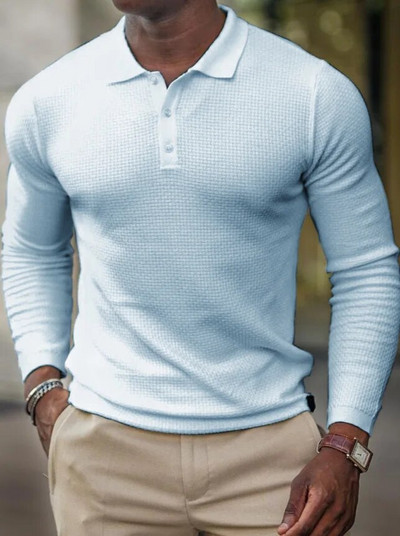 Muške košulje s 3D vintage printom Društvena majica dugih rukava Majice s V-izrezom Majice POLO majica Golf Polo Homem