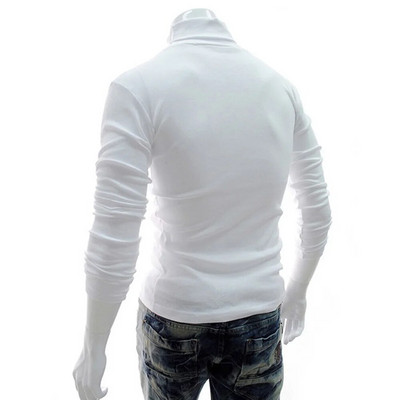 Ανδρικά μακρυμάνικα μπλουζάκια πουλόβερ με μακρυμάνικο ζιβάγκο Ζεστό ελαστικό άνετο πλεκτό πουλόβερ φθινόπωρο και χειμώνα