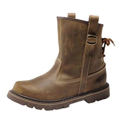 Meeste saapad Nahast Suures suuruses ratsasaapad Meeste Paelad Meeste Poolsaapad Brithsh Mootorrattasaapad Meestele Zapatos De Hombre