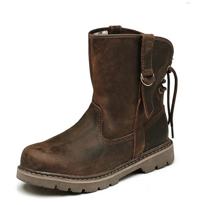 Meeste saapad Nahast Suures suuruses ratsasaapad Meeste Paelad Meeste Poolsaapad Brithsh Mootorrattasaapad Meestele Zapatos De Hombre