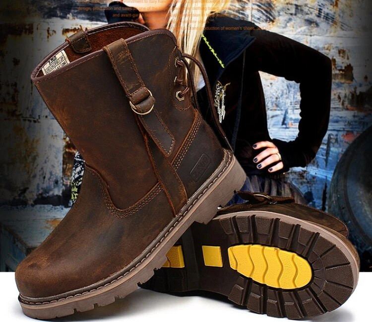 Meeste saapad Nahast Suures suuruses ratsasaapad Meeste Paelad Meeste Poolsaapad Brithsh Mootorrattasaapad Meestele Zapatos De Hombre