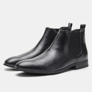 Μέγεθος 39-48 Ανδρικές μπότες Chelsea με φερμουάρ Fashion Leather Ankle boots for men #DX213