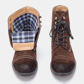 2023 Waysle 39~48 Ανδρικές μπότες από ρετρό μπότες αστράγαλο Κλασικές δερμάτινες μπότες για άνδρες