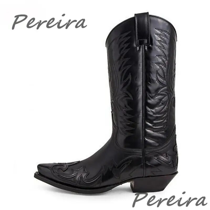 Segavärvid Tikand Chelsea saapad terava ninaga madala kontsaga valge must slaidiga sääre keskel Saapad Sügistalvised Western meeste kingad