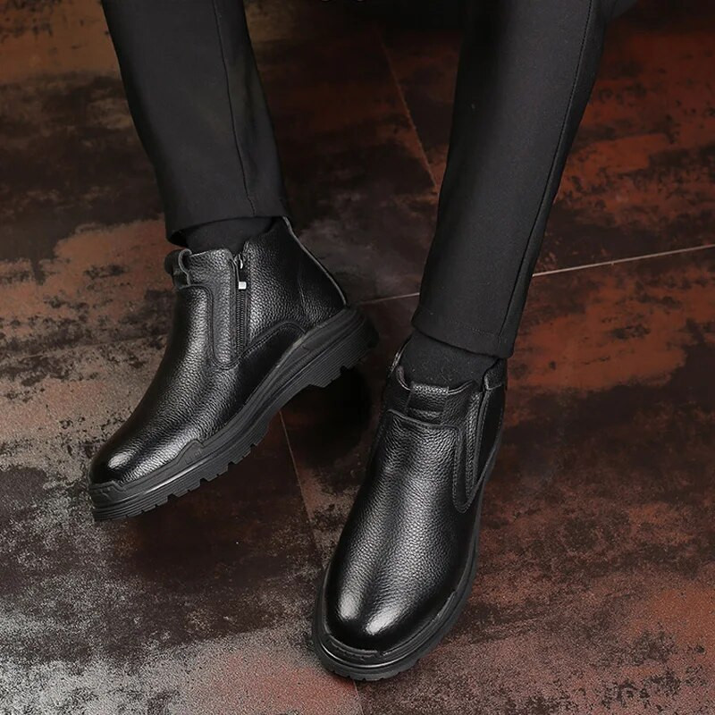 Vyriški odiniai žieminiai batai Kailiniai batai Šilti laisvalaikio batai Vilnos mišinio žieminiai batai