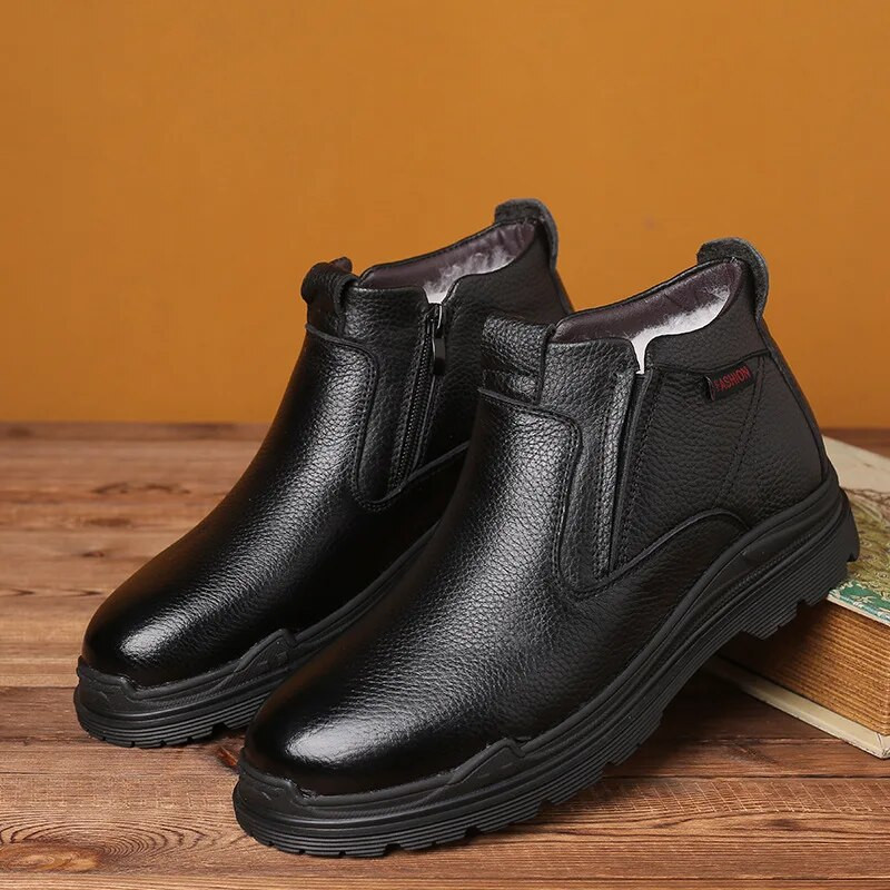 Vyriški odiniai žieminiai batai Kailiniai batai Šilti laisvalaikio batai Vilnos mišinio žieminiai batai