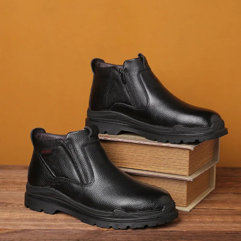 Vyriški odiniai žieminiai batai Kailiniai batai Šilti laisvalaikio batai Vilnos mišinio žieminiai batai