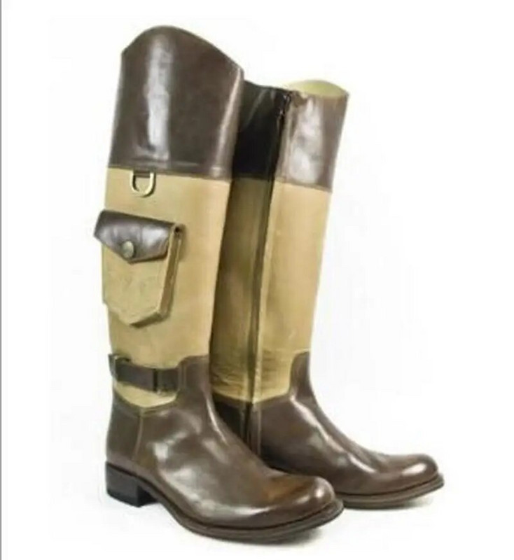 Vyriški vyriški vyriški batai aukštyn ant kelių senoviniai PU odos šilti didelio dydžio batai riteriai vyriški vyriški zapatos de hombres personlizarM1082