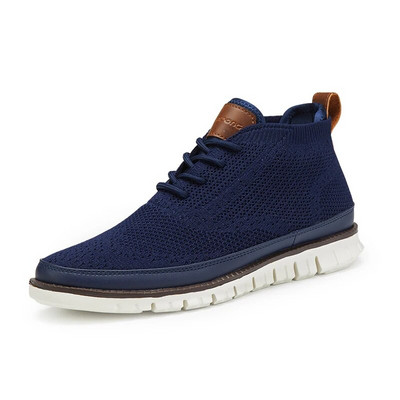 Νέα ανοιξιάτικα φθινοπωρινά ανδρικά καθημερινά αθλητικά παπούτσια Brogue Μποτάκια Αστραγάλου Διχτυωτό Μαλακό Φως Αναπνεύσιμα Επίπεδα Υπαίθρια Παπούτσια Άνετα Casual Παπούτσια