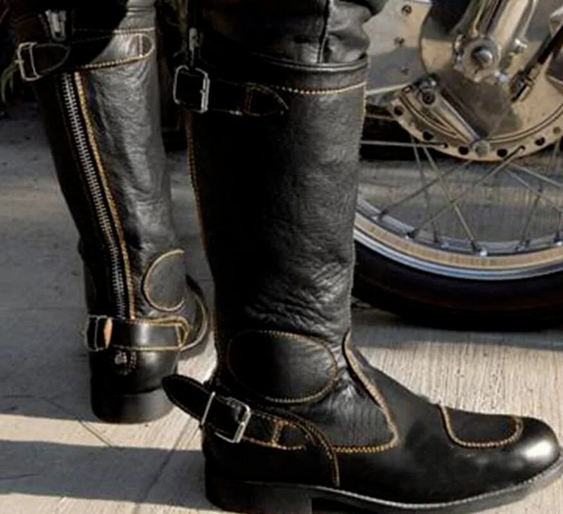 2023Meeste madala kontsaga saapad meeste suuremas suuruses kingad meeste vintage PU-nahast zapatos de hombres personlizar zapatos SM0030